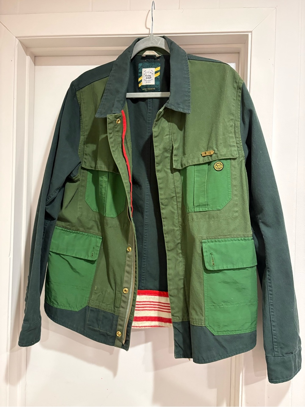 Scotch & Soda Two-Tone Green Military Field Jacket